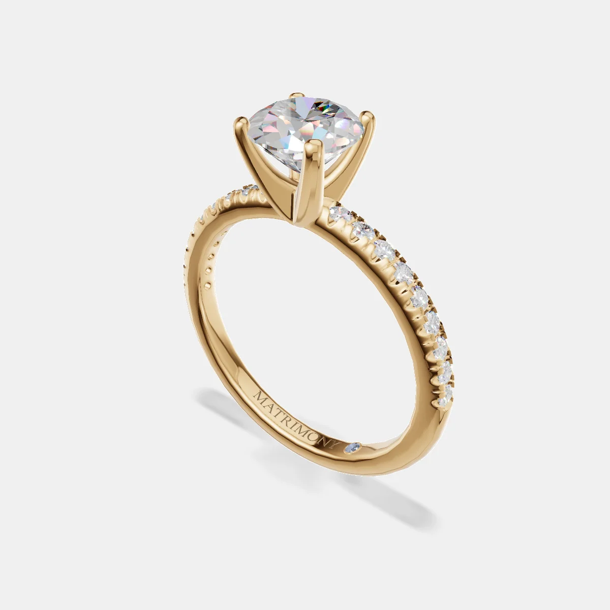 Anillo de compromiso Liliana en oro amarillo