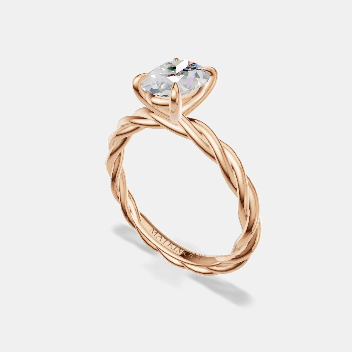 Anillo de compromiso Sofía en oro rosa