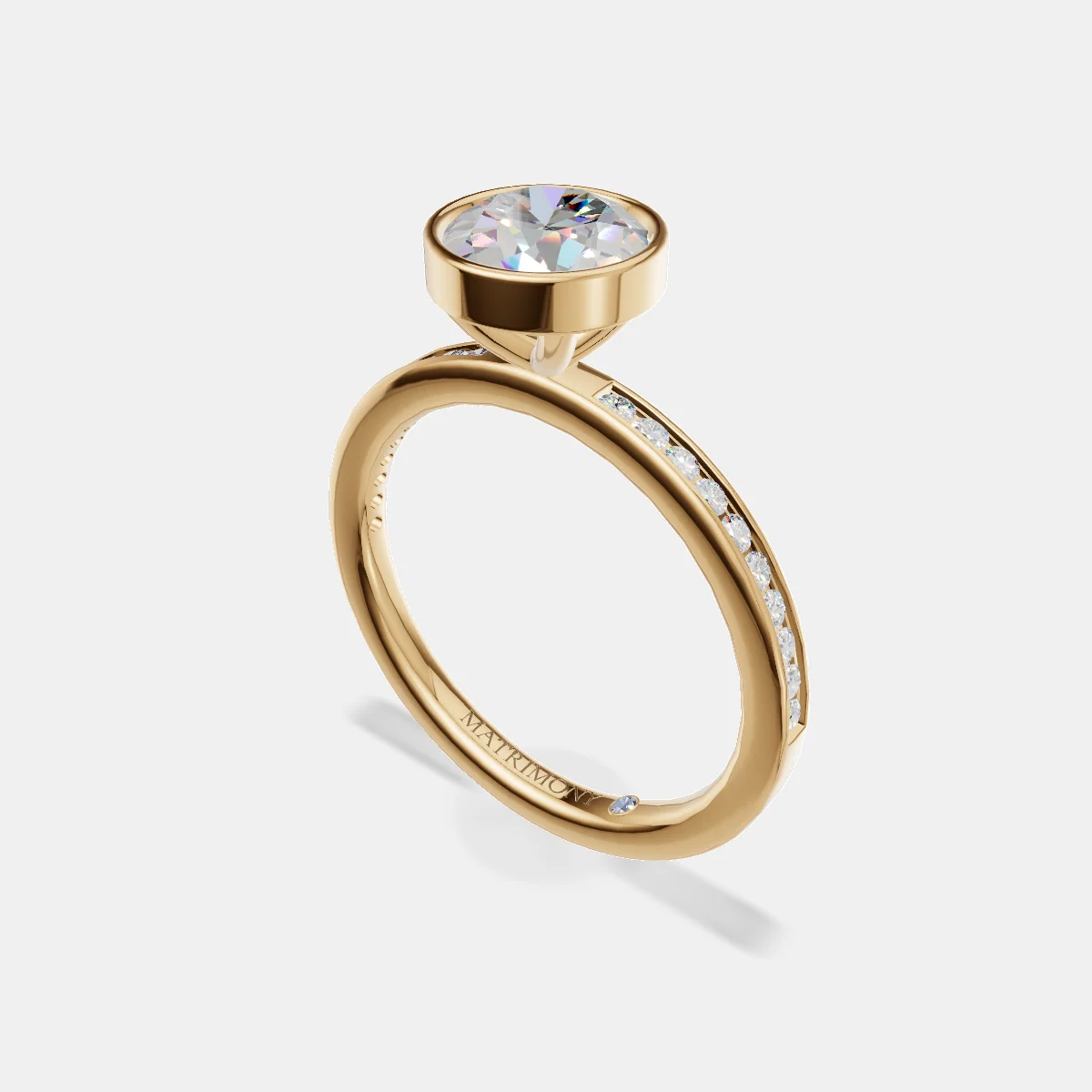 Anillo de compromiso Verónica en oro amarillo