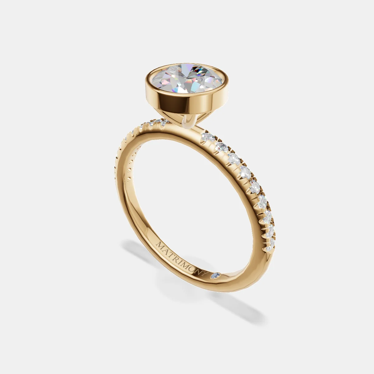 Anillo de compromiso Verónica en oro amarillo