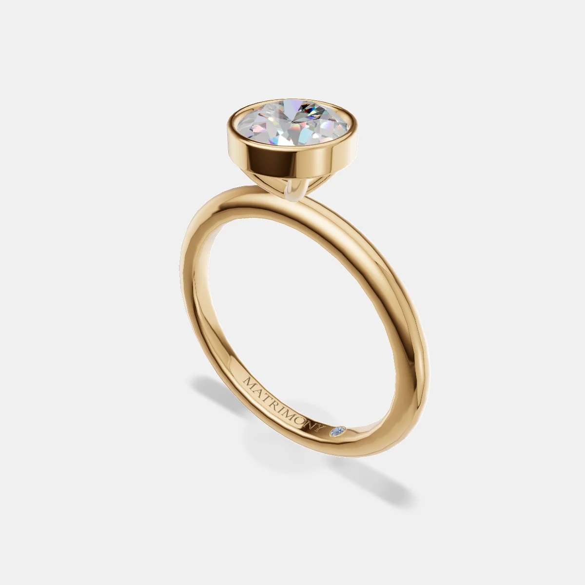 Anillo de compromiso Verónica en oro amarillo