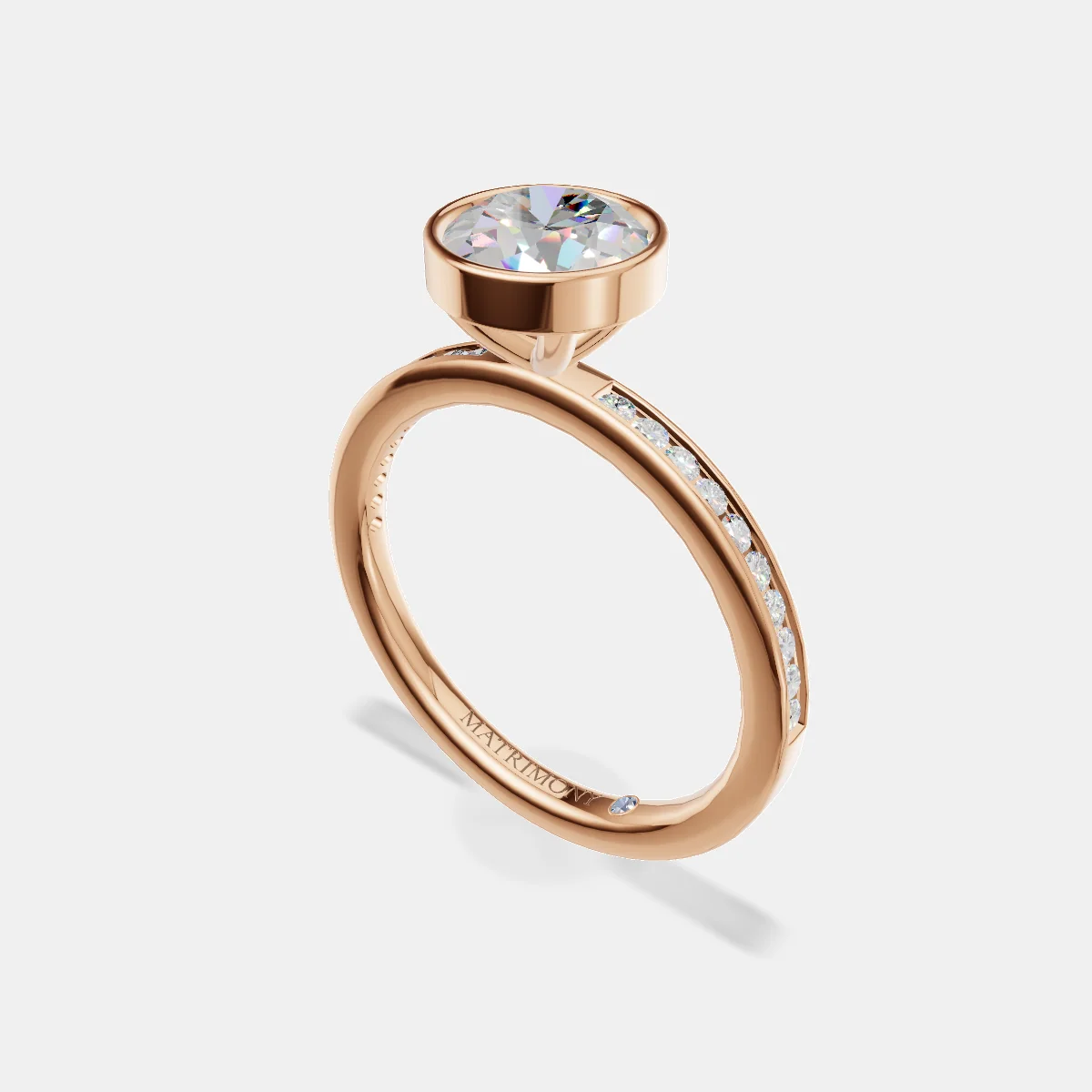 Anillo de compromiso Verónica en oro rosa