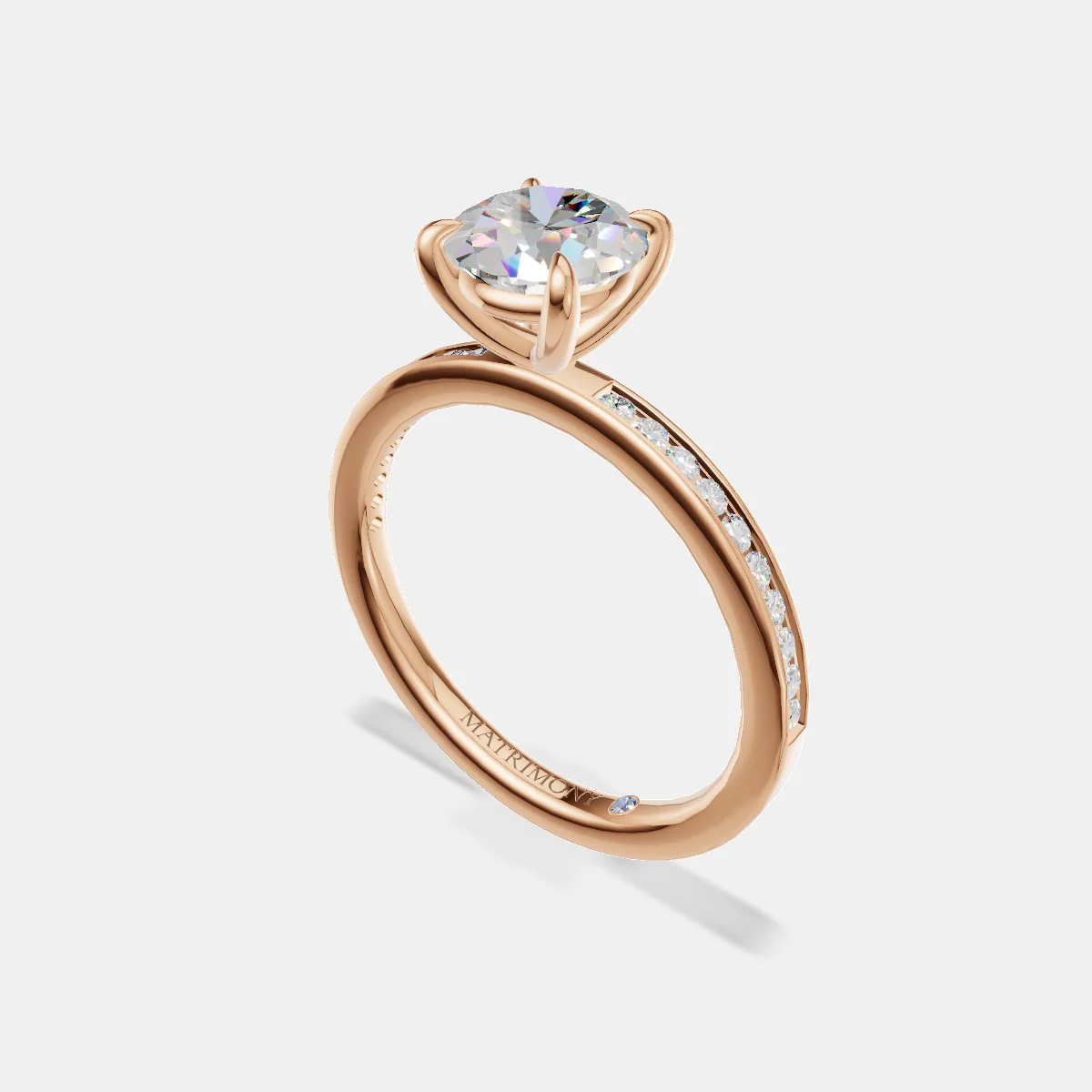 Anillo de compromiso Verónica en oro rosa