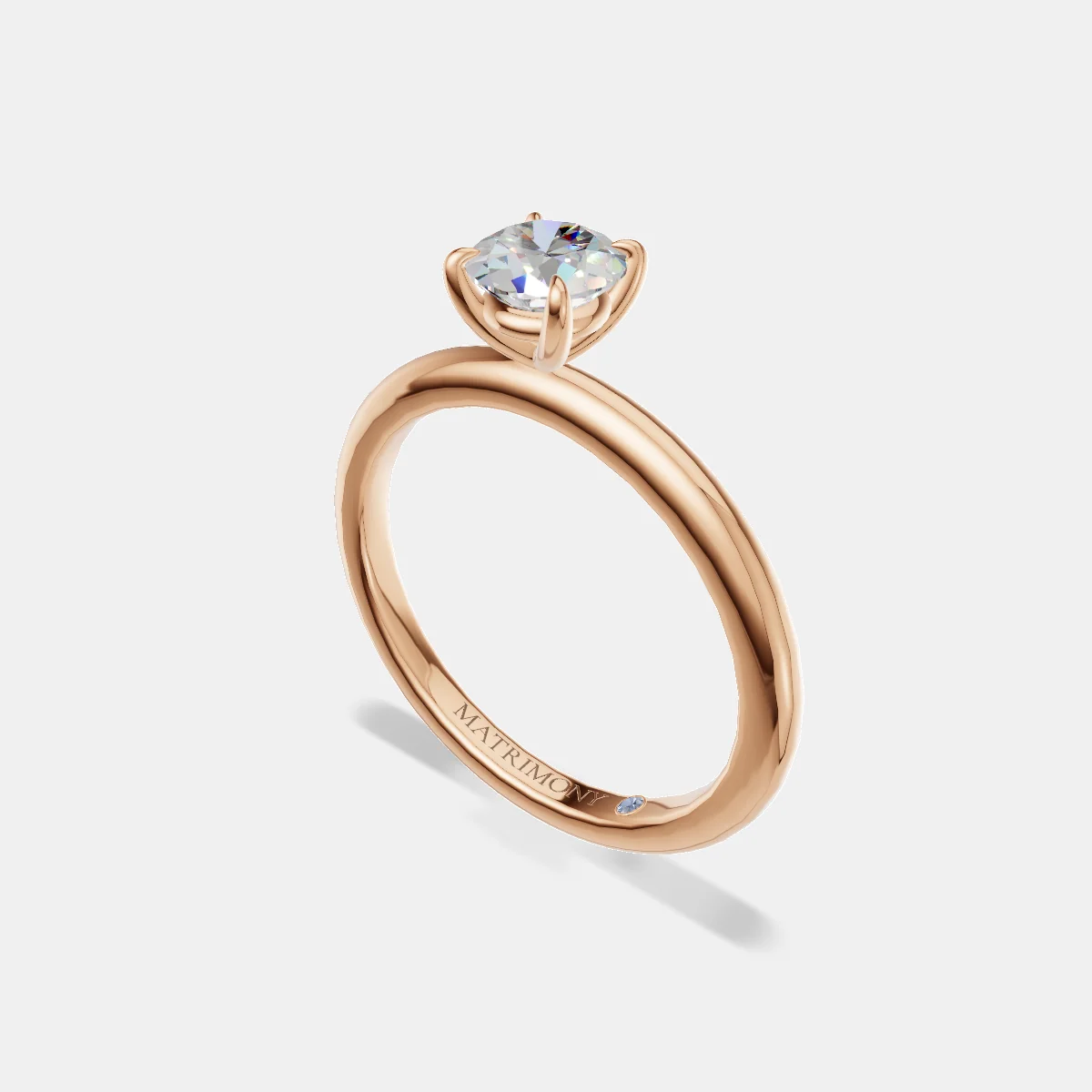 Anillo de compromiso Verónica en oro rosa
