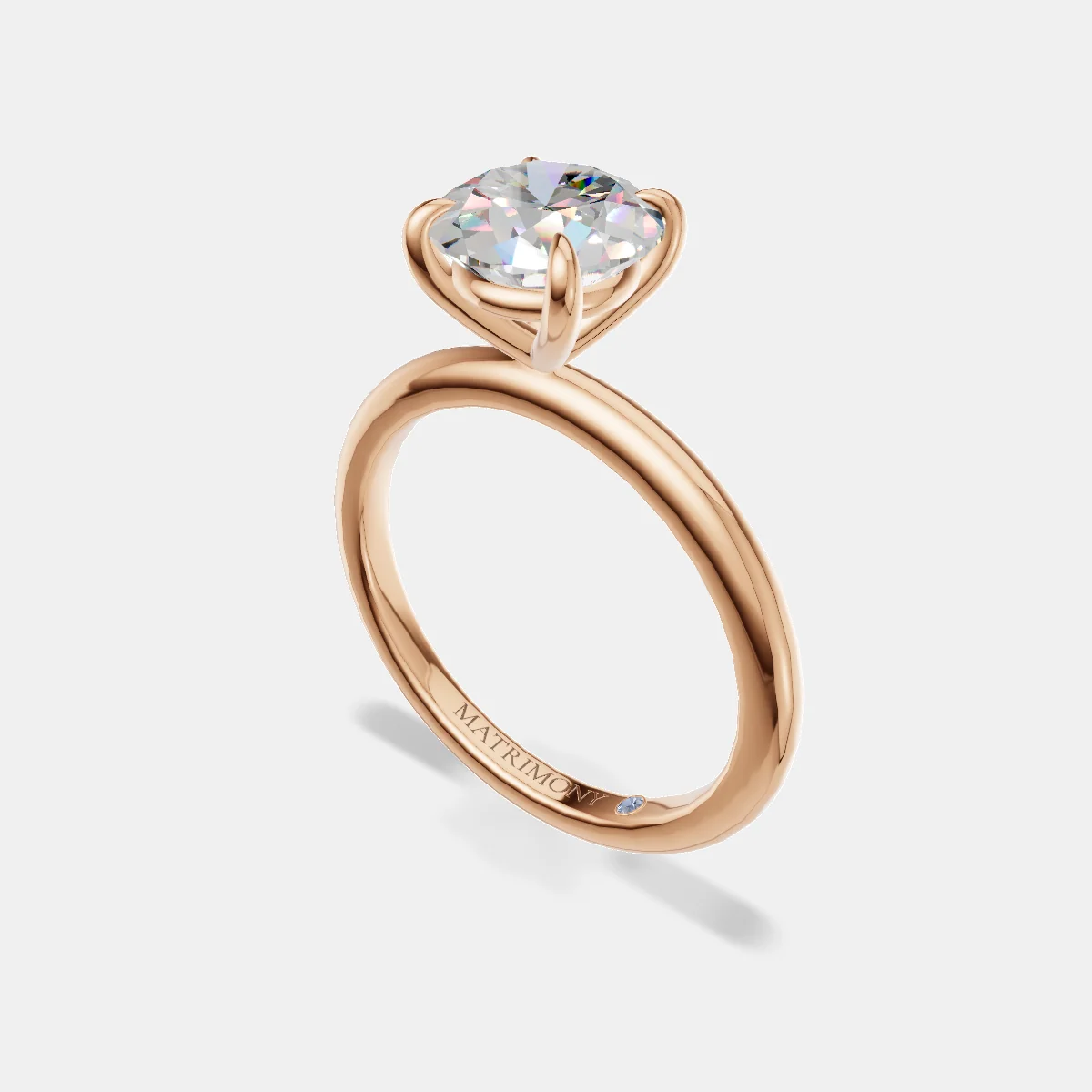 Anillo de compromiso Verónica en oro rosa
